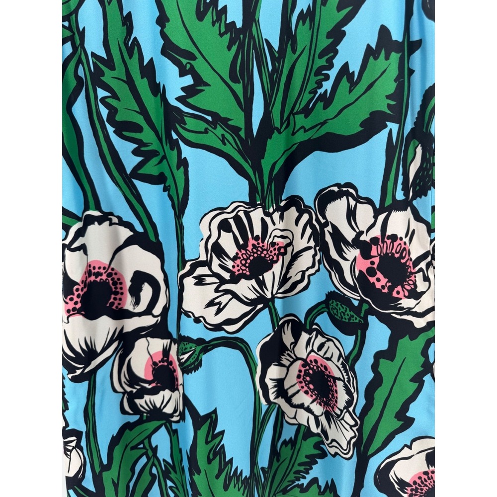 La Double J's Dress small Mini Swing Big Blooms Viola Silk Floral RSP $560 blue - Picture 2 of 10